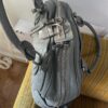 PreOwned Vintage Chloé Paddington Zippy Satchel Bag in Grey Blue Leather
