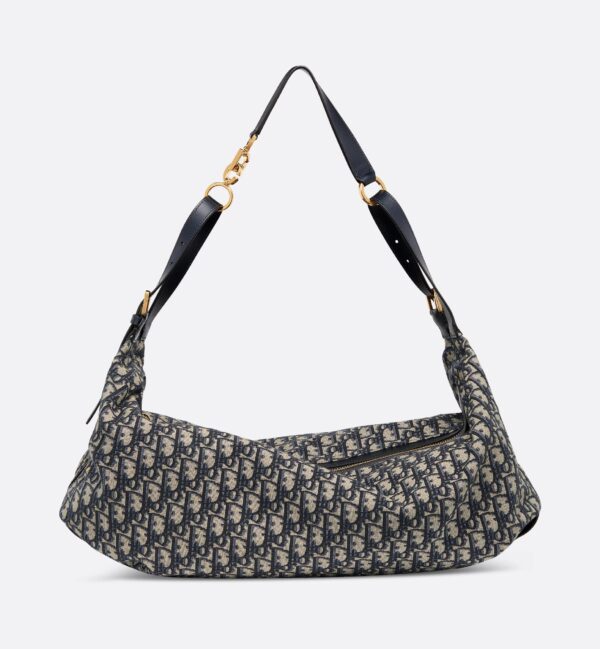 Authentic Dior Large D-Journey Bag – Blue Dior Oblique Jacquard