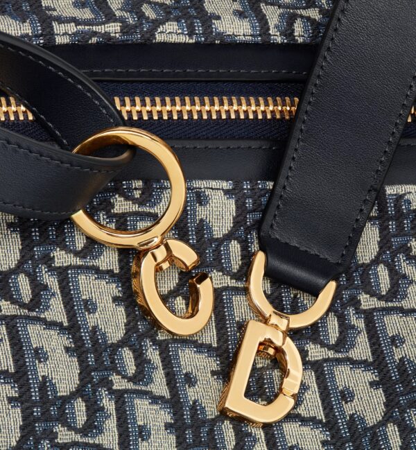 Authentic Dior Large D-Journey Bag – Blue Dior Oblique Jacquard