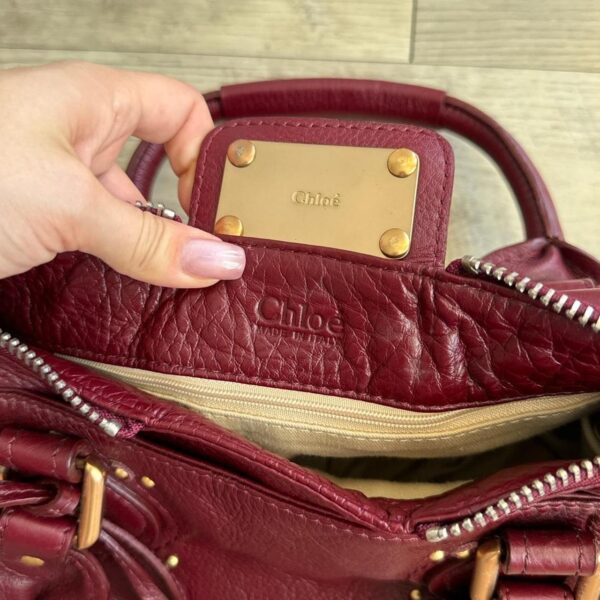 Authentic Burgundy Chloe paddington leather Preowned