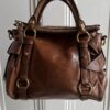 PreOwned Miu Miu Mini Vitello Lux Brown Leather Handbag