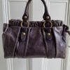 PreOwned Miu Miu Vitello Purple Leather Handbag