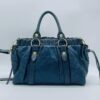 Authentic PreOwned miu miu Vitello Lux Ribbon 2way Bag Navy