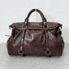 Authentic PreOwned miu miu vitello lux side ribbon bag y2k Dark brown