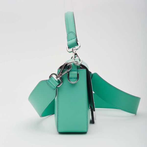 Authentic Fendi X Tiffany & Co. Leather Tiffany Blue & Silver Baguette Bag Med Pre-Owned - Luxury Pre-Owned Designer Bag