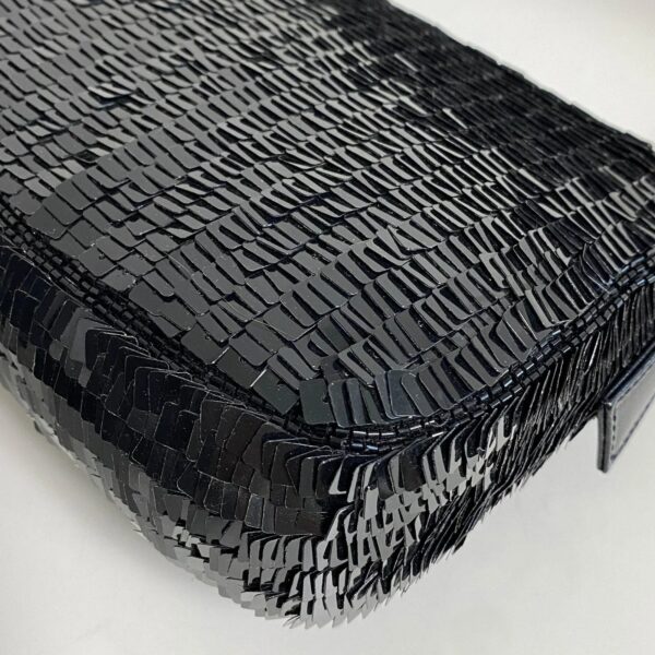 Authentic Fendi Black Sequin Baguette Shoulder Bag Pre-Owned - Luxury Pre-Owned Designer Bag