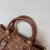 Authentic PreOwned miumiu vitello lux ribbon 2way bag brown leather shoulder
