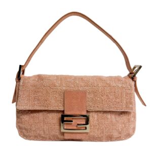 Authentic Fendi Limited Edition Baguette Orange Beaded Shoulder Bag Pre-Owned - Luxury Pre-Owned Designer Bag