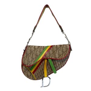 Authentic Christian Dior Rasta Trotter Saddle Bag Pre-Owned - Luxury Pre-Owned Designer Bag