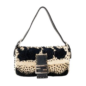 Authentic Fendi Baguette Paglia Embroidered Shoulder Bag Pre-Owned - Luxury Pre-Owned Designer Bag