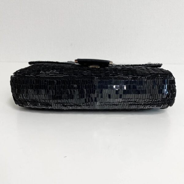 Authentic Fendi Black Sequin Baguette Shoulder Bag Pre-Owned - Luxury Pre-Owned Designer Bag