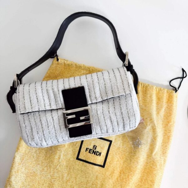 Authentic Fendi Baguette Beads Embroidery Shouleder Bag Pre-Owned - Luxury Pre-Owned Designer Bag