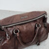 Authentic PreOwned miu miu vitello lux side ribbon bag y2k Dark brown