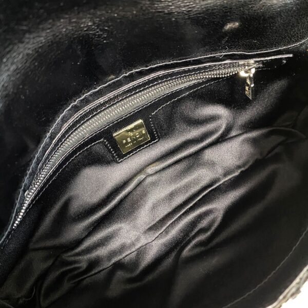 Authentic Fendi Black Sequin Baguette Shoulder Bag Pre-Owned - Luxury Pre-Owned Designer Bag