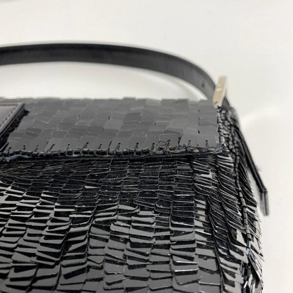 Authentic Fendi Black Sequin Baguette Shoulder Bag Pre-Owned - Luxury Pre-Owned Designer Bag
