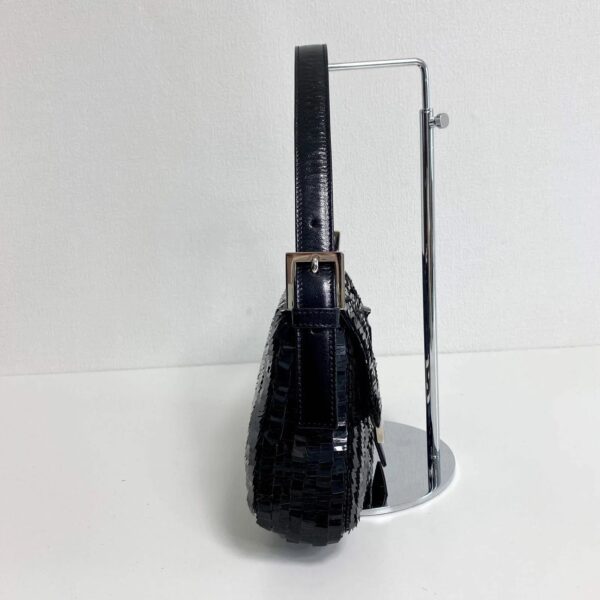 Authentic Fendi Black Sequin Baguette Shoulder Bag Pre-Owned - Luxury Pre-Owned Designer Bag